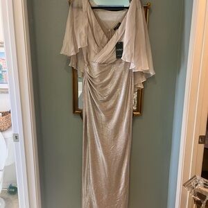 Elegant Silver Evening Dress